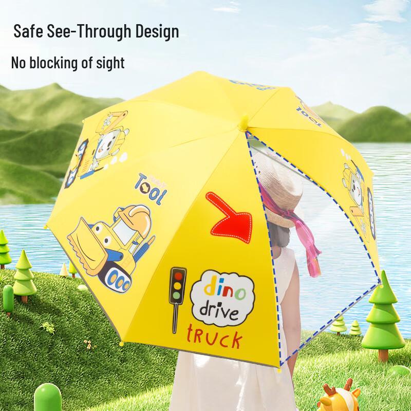 Nanjiao Cartoon Kids' Manual Long Handle Umbrella with Skylight