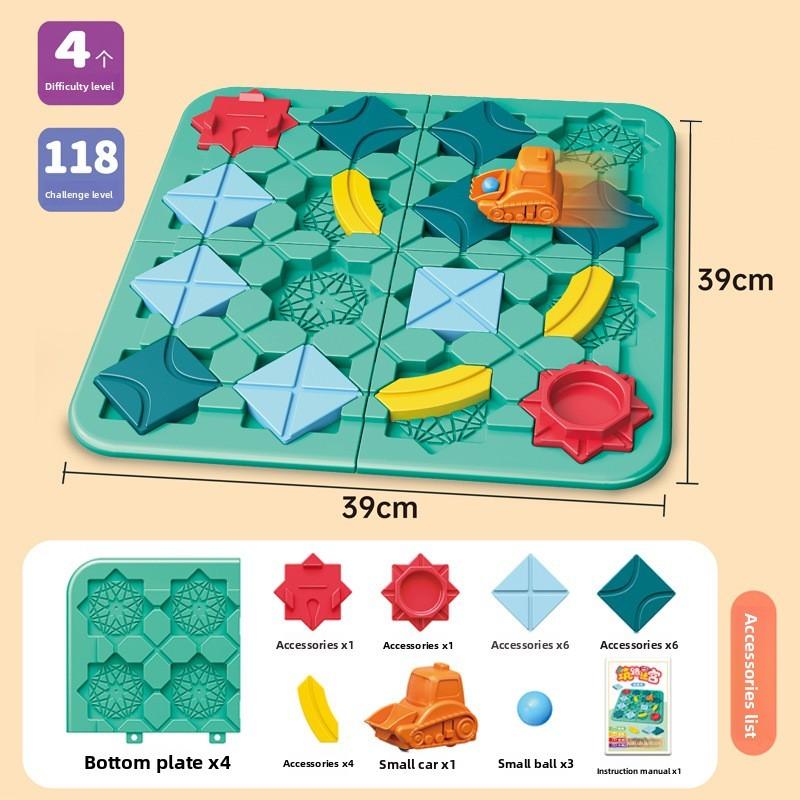 Educational Plastic Maze Track Toy For Kids With Interactive Logic And Puzzle Game For Indoor Play