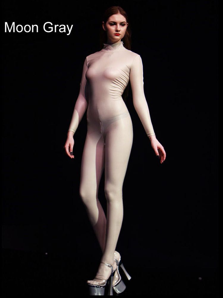 Set da 3 Pezzi Completo Cosplay in Finto Lattice Bodystocking in Pelle PU Catsuit Bodysuit con Cavallo Aperto Tuta Attillata Calda Sexy Zentai