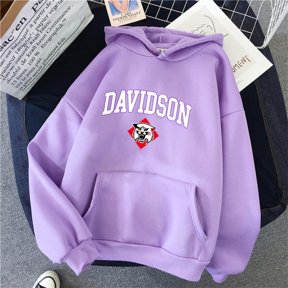 Women Hoodies Davidson University Print Hip Hop Woman Casual Pullover Unisex Streetwear Harajuku Clothes Hoody