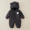 Winter-Outfit für Säuglinge und Kleinkinder, verdickte, mit Kapuze, Baumwolle gefütterte Jacke, Mantel, Neugeborene Jungen und Mädchen, Baby-Herbst- und Winteranzug