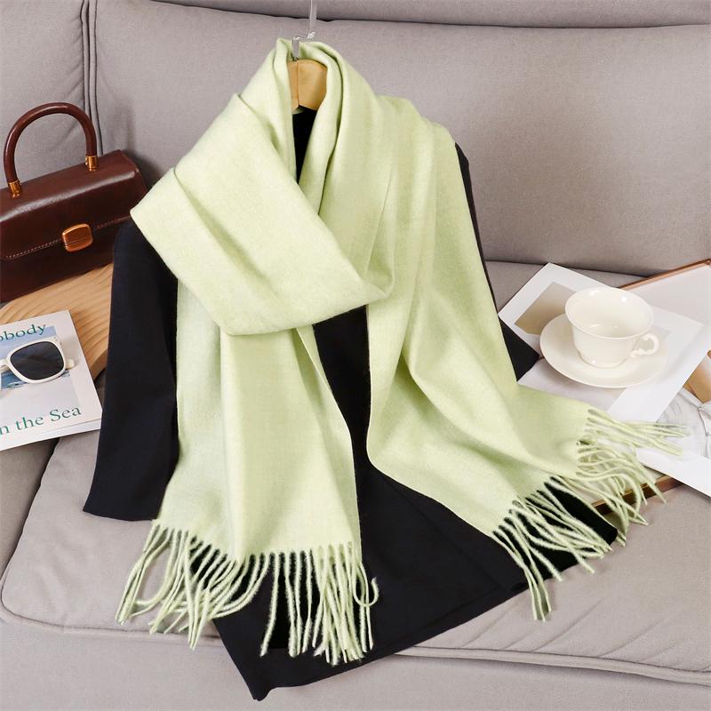 69 Colors Winter Scarf for Women Warm Cashmere Scarves Hijab Solid Lady Long Shawl Wrap Female Pashmina Bandana Poncho Stoles