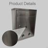 And Versatile Stainless Steel Wall-mounted Mailbox for Envelopes Magazines. Includes Lock.
