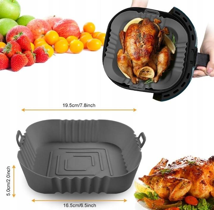 Silicone insert for AIR fryer, reusable baking form XL