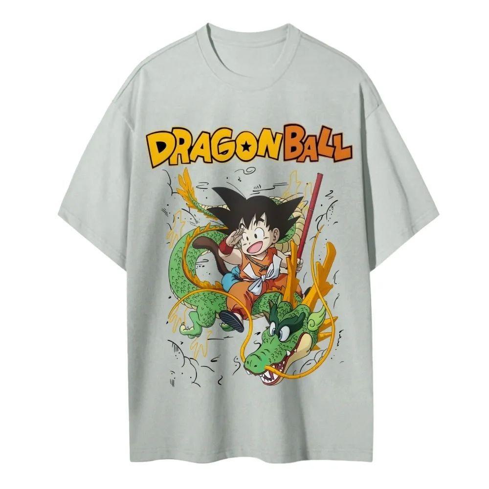 

Shortsleeved Summer Unisexs Short Sleeve Pure Cotton Cartoon Dragon Ball Anime Couple Style Stylish Bestseller on Ins Minor S