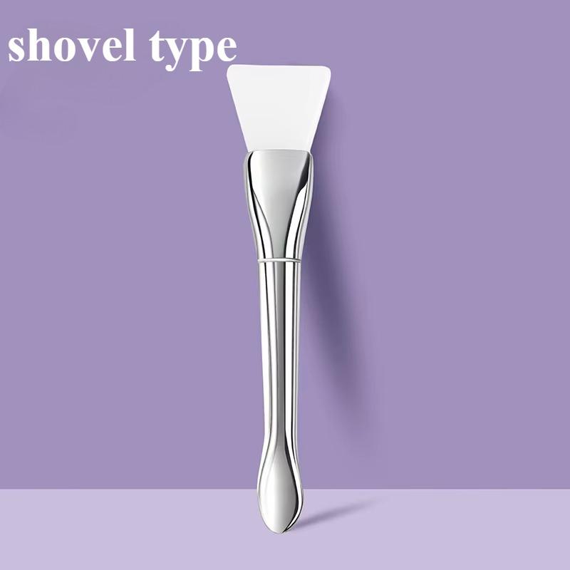 New Silicone Facial Mask Brush Soft Head with Scraper Integrated Dual-use Mud Film Brush DIY Film Adjusting Beauty Tool Beauty