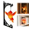 Bookend Lamp Owl Iron Metal Shelf Light Organizer Vintage Decor Figurine for Home Library Reading Room Office Bookshelf Gift
