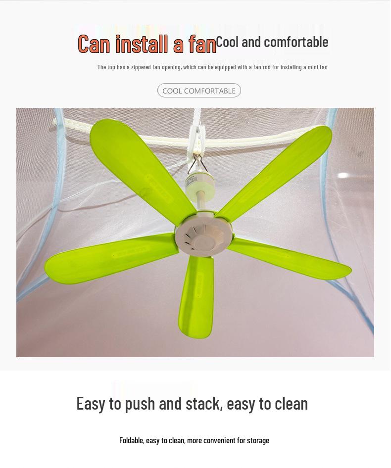 Mongolian Yurt Foldable Mosquito Net for Home & Dorm Bunk Beds - No Installation Needed