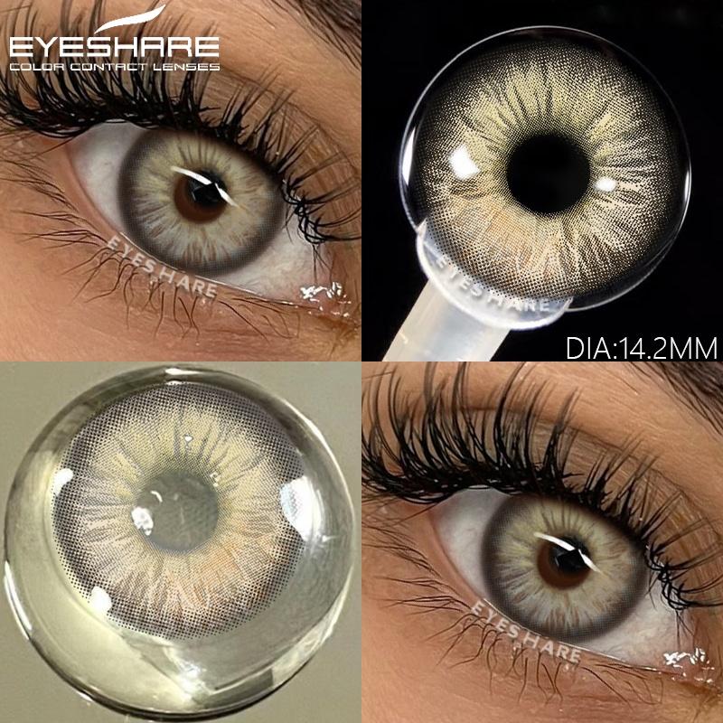 1 Pair Blue Color Contact Lenses Colored Lenses for Eye Beauty Makeup Gray Pupils Lens Yearly Cosmetic Green Contacts