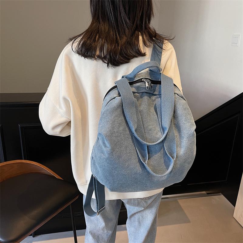 Denim Backpack Women's Large Capacity Shoulder Bag Travel Backpack