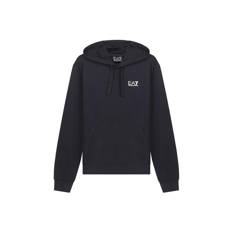 Emporio Armani EA7 Худи с карманом, украшенным буквами, Мужские худи Темно-синий 8NPM04-PJ05Z-1578 S