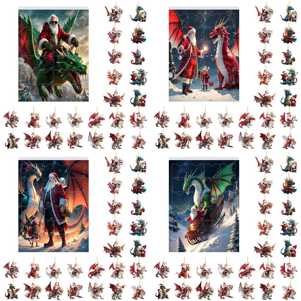 Christmas Tree Decorations Series With Acrylic Dinosaur Hangings For Party And Celebration