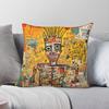 Feast Of The Crown Square Pillowcase Polyester Linen Velvet Pattern Zip Decorative Pillow Case Home Cushion Cover