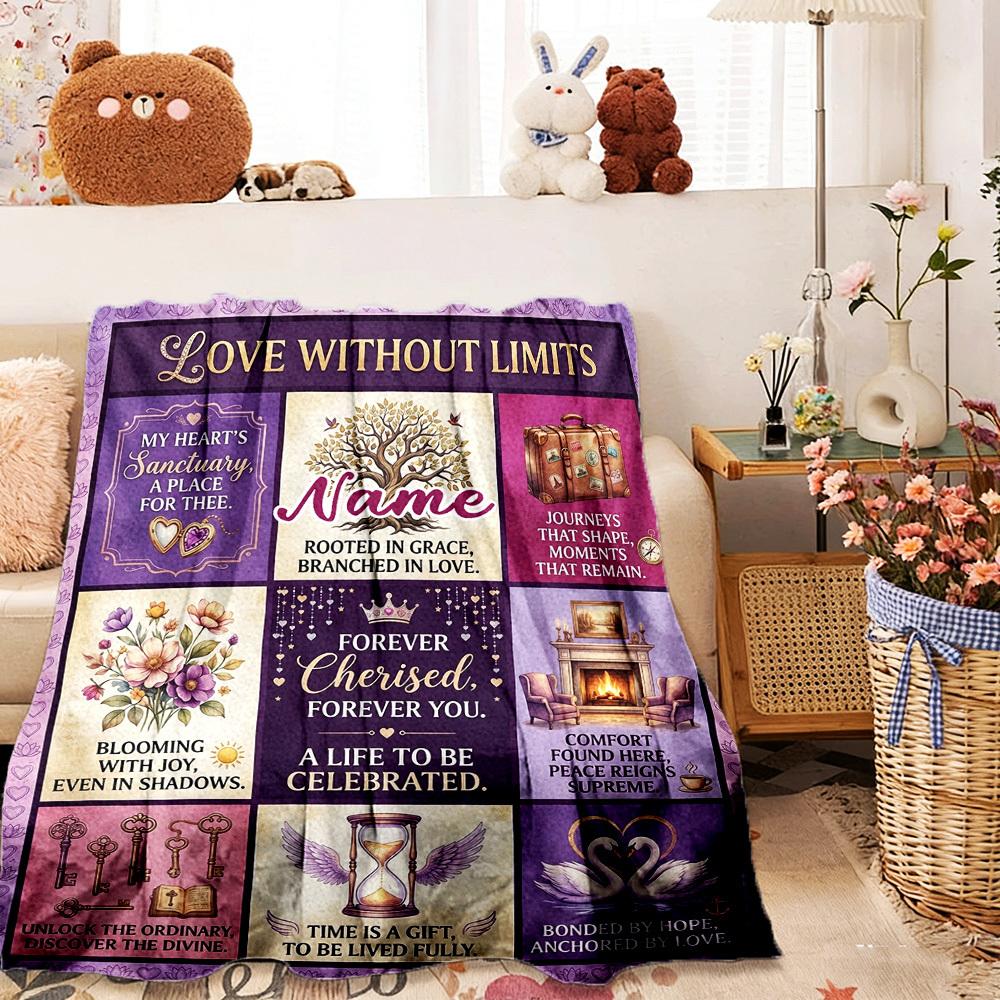 Wildlife Collage Home Customize Your Name Blankets Comfortable Soft Lightweight Multiseasonal Blanket For Picnics Sofas Offices Beds Living Rooms