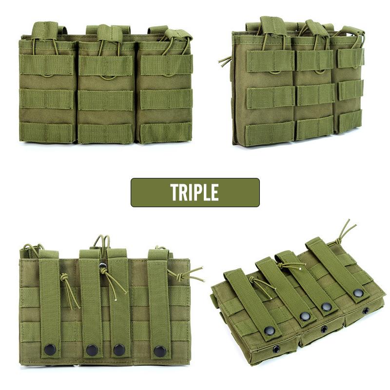 1000D Tactical Magazine Pouch Double/Triple/Quadruple Mag Pouch Airsoft Ak 7.62/5.56mm M4 Ar Rifle Hunting Accessories