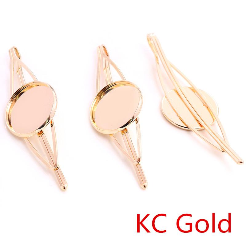 20mm 5pcs High Quality Bronze Silver Plated 7 Colors Copper Material Hairpin Hair Clips Hairpin Base Setting Cabochon Cameo