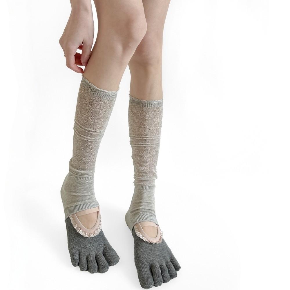 Soft Five Toes Pilates Sock Bottom Silicone Grip Boat Socks Breathable Low-Ankle Socks  Sport