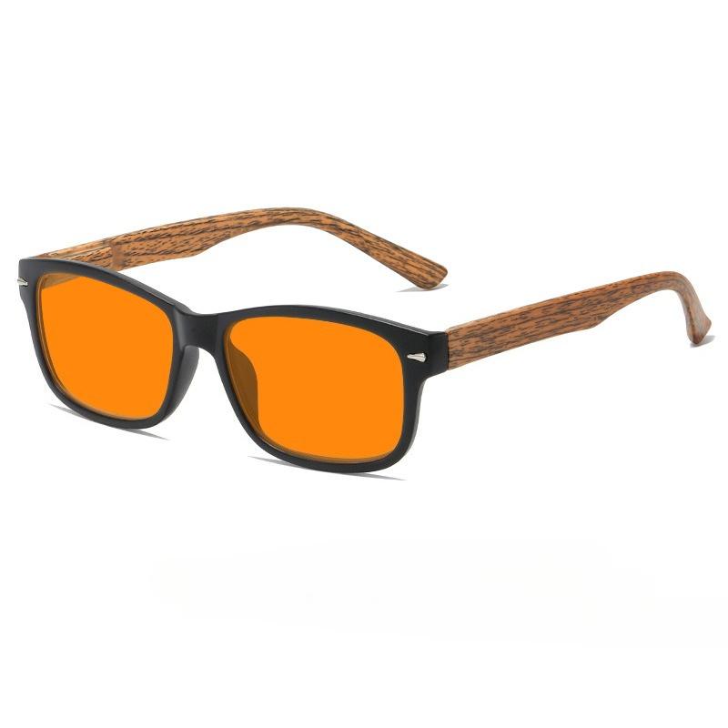 Retro Wood Grain Anti Blue Light Glasses for Men's Esports Suitable for Playing Games Watching Mobile Phones Computer Glasses