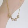 Necklace - Retro - Four-leaf Clover - Magnetic - Folding - Golden