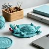 Table Protector Coaster Crochet Lizard Coaster Funny Handmade Animal Cup Mat 3D Knitted Unique Mat Drink for Desk Cute Heat Resistant Decorative