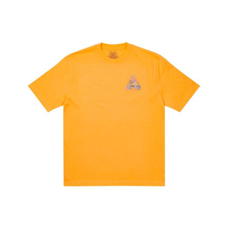 Palace FW21 Tri-Sticker Pack Graffiti Print Round Neck Short Sleeve T-Shirt Unisex Tops Yellow P21TS110