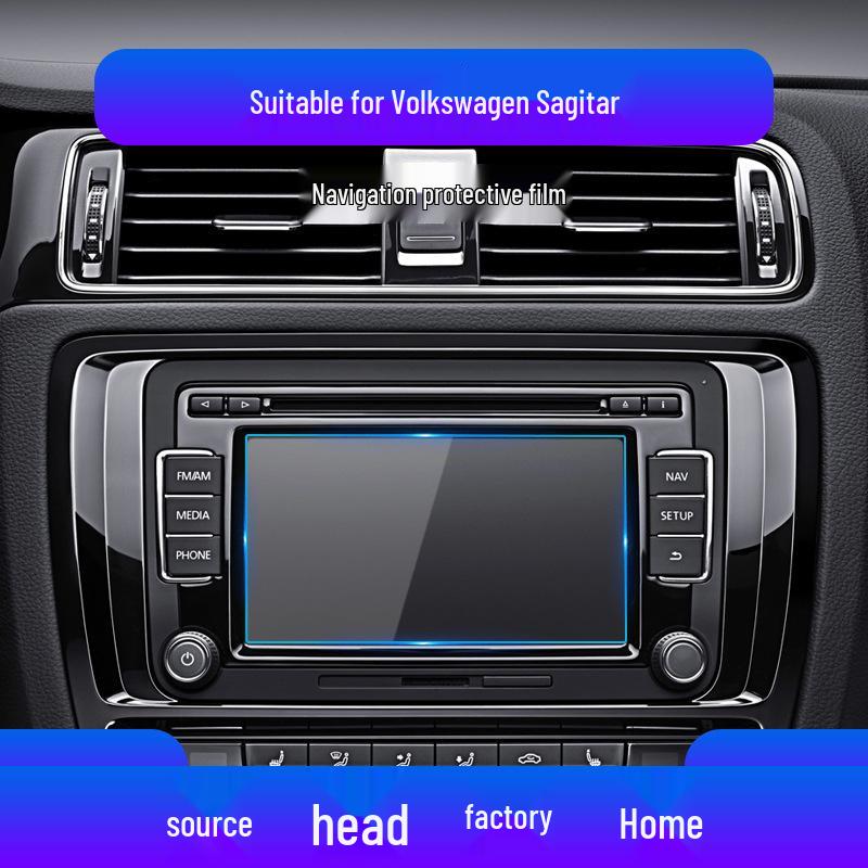 Volkswagen Sagitar Displayschutz: Kratzfeste gehärtete Folie für Navigation und Mittelkonsole.