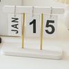 Standing Flip Desk Calendar Modern Reusable Daily Flip Calendar Wooden Desktop Calendar for Office