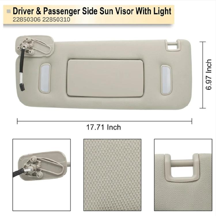 Left/Right Side Sun Visors for 07-14 Car Interior Sun Visors Replacement Part