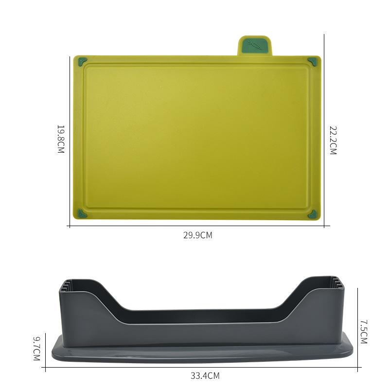4pcs Food Classification Chopping Boards PP Portable Non Slip Cutting Boards Kitchen Tools