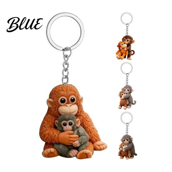 Multifunktionaler Schlüsselanhänger 1/2 Stück Anhänger 3D Affe umarmt Schlüsselanhänger Rucksack Schreibtischdekoration Tragbare Tasche Anhänger Zubehör