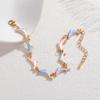 Stainless steel dolphin-shaped bead bracelet - simple dopamine-style line bracelet