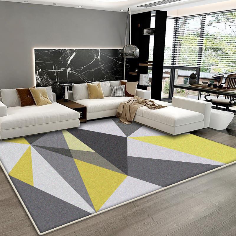 Nordic Geometric Marble Living Room Carpet 140x200cm Large Home Super Absorbent Bedroom Hallway Entrance Floor Mats Non-slip