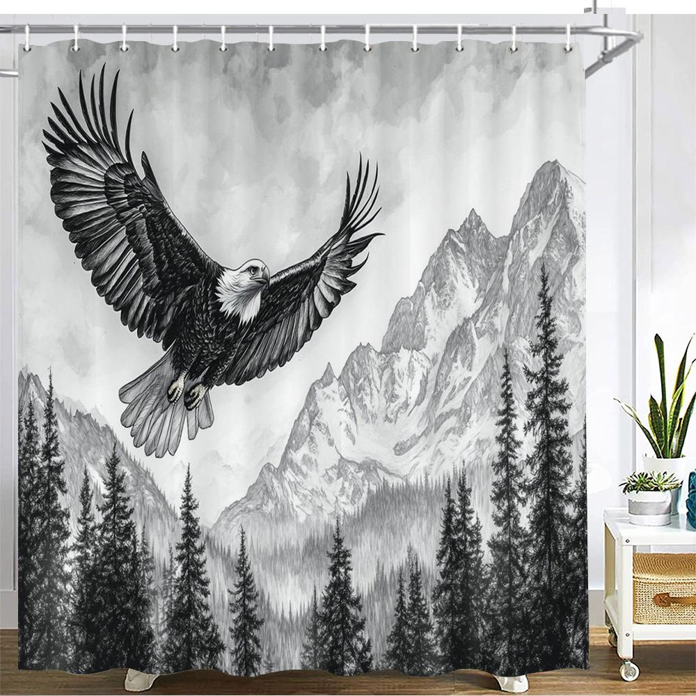 Forest Animal Pattern Shower Curtain Bath Curtain Printing Polyester fabric Bathroom Curtains for Home decoration curtain