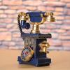 7.4" Retro Resin Telephone Figurine Vintage Rotary Dial Phone Craft Bar Coffee Shops Decorative Statues Sculptures
