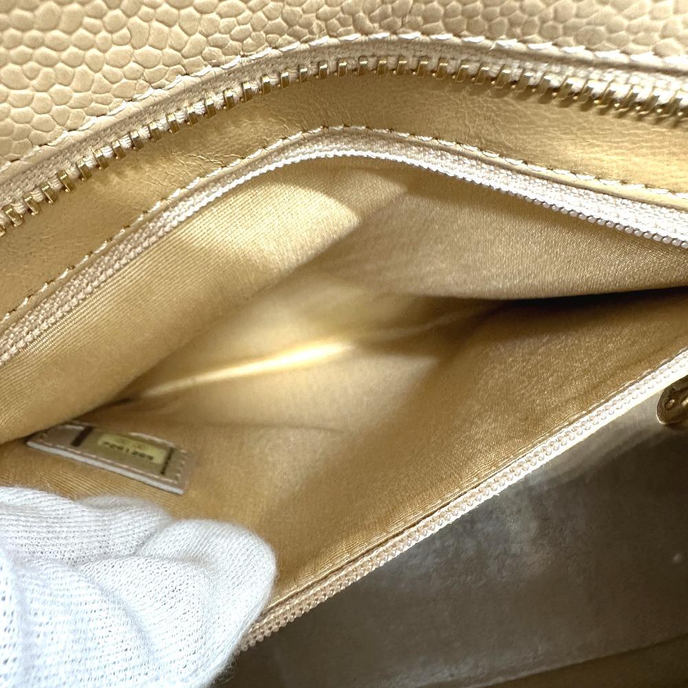 Chanel A01804 CC CC Mark Reissue Tote Bag Caviar Leather Beige