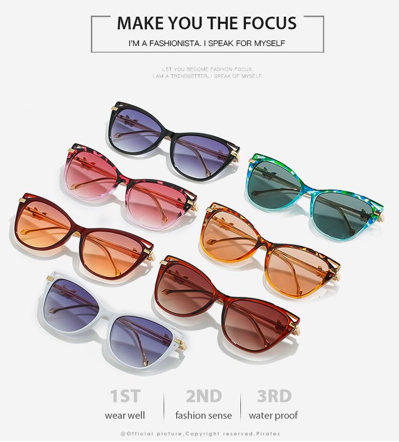 Óculos de Sol Femininos Cat Eye Borboleta Primavera 2022 - Armação de Metal Tendência, Estilo INS