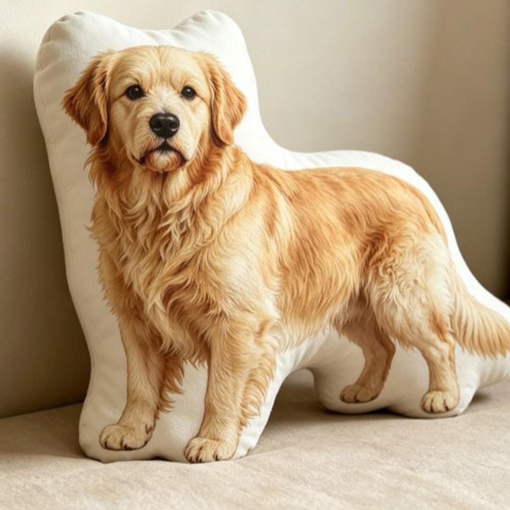 Oreiller en forme de chien Coussin décoratif animal Tissu peluche doux Garnissage en coton PP Coussin chien Shiba Forme profilée