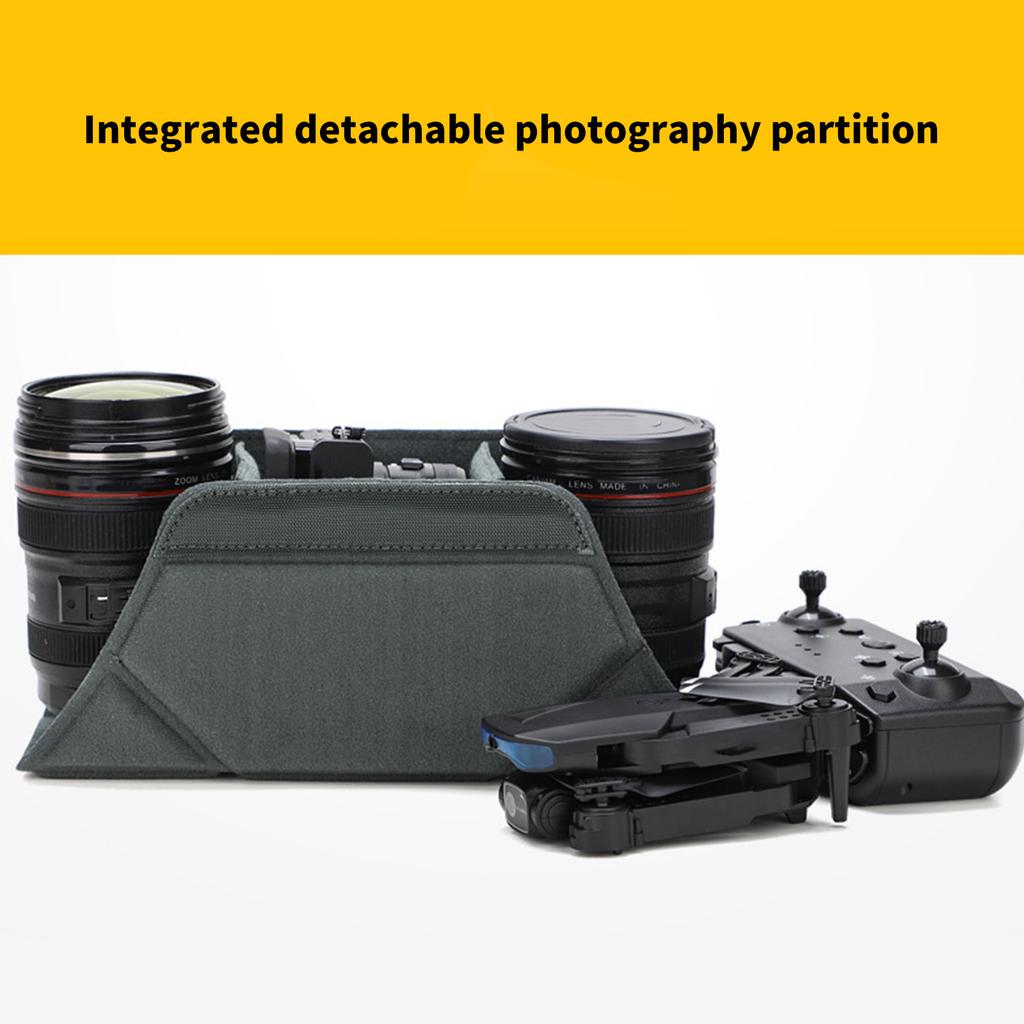 Adjustable Interior Camera Organizer Cube Soft Lining Collapsible Structure Anti Shock Protection for SLR Gear