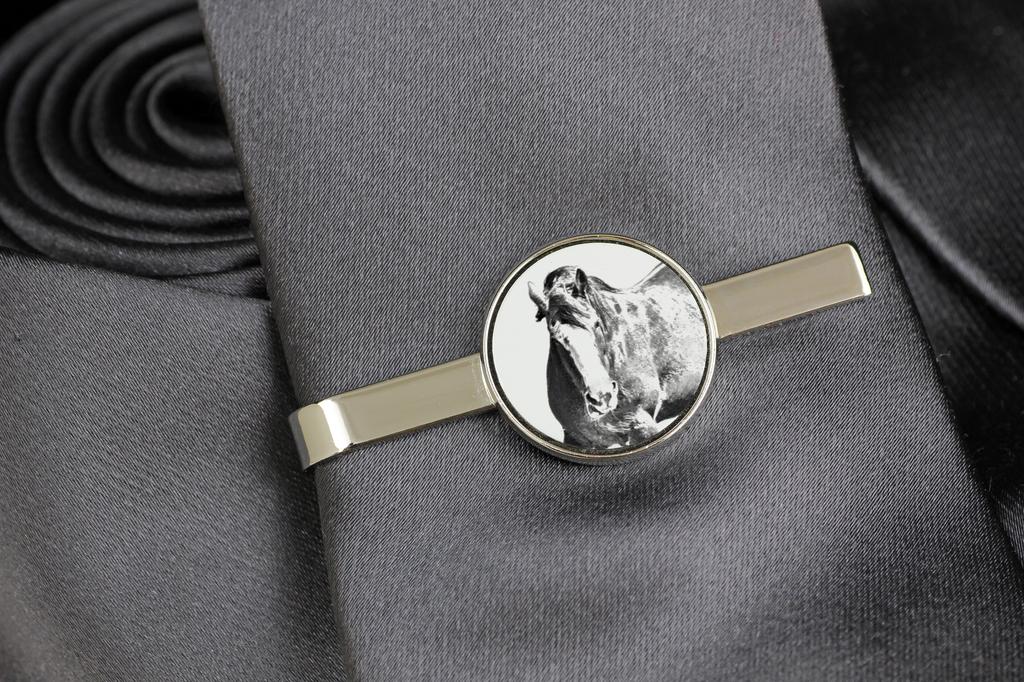 Clydesdale - tie clip with a horse, personalized tie clip, a unique gift for a man from the Art-Dog brand