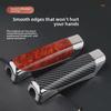 Carbon Pattern Car Handbrake Cover with Mahogany Handle - Personalize Your Ride with Style Modification 506