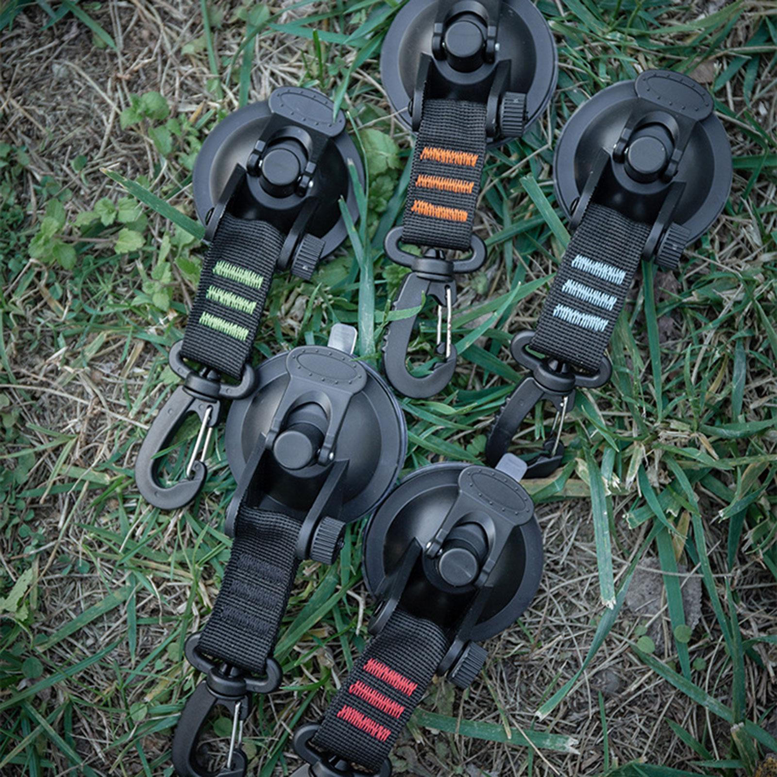 

2 Pieces Shower Hooks Suction Camp Accessories 360° Rotating Removable Tent Fixing Hook for зелений