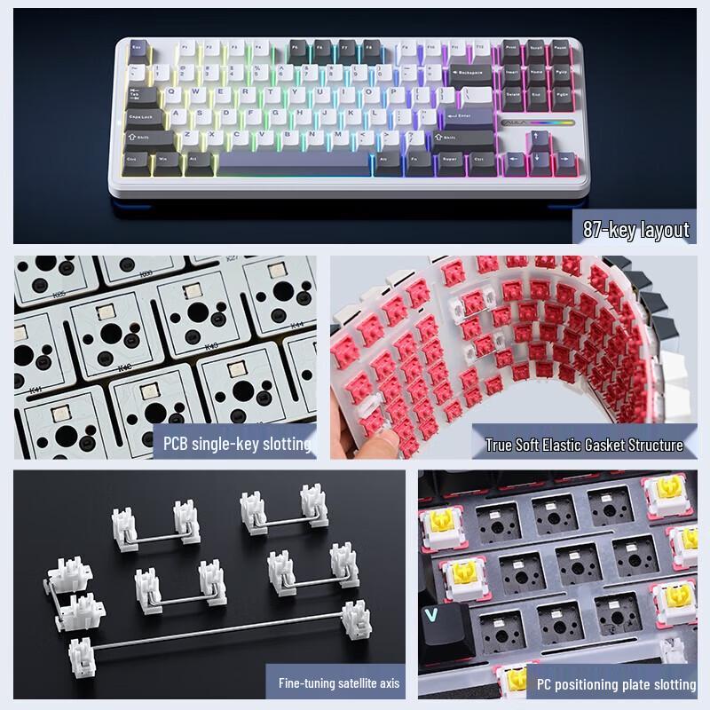 AULA F87 Pro Triple-Mode RGB Mechanical Keyboard