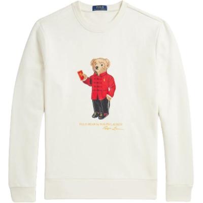 Polo 25 Spring Summer New Year Collection Solid Color Bear Pattern Printed Round Neck Long Sleeve Sweatshirt MNPOKNI16824134-101