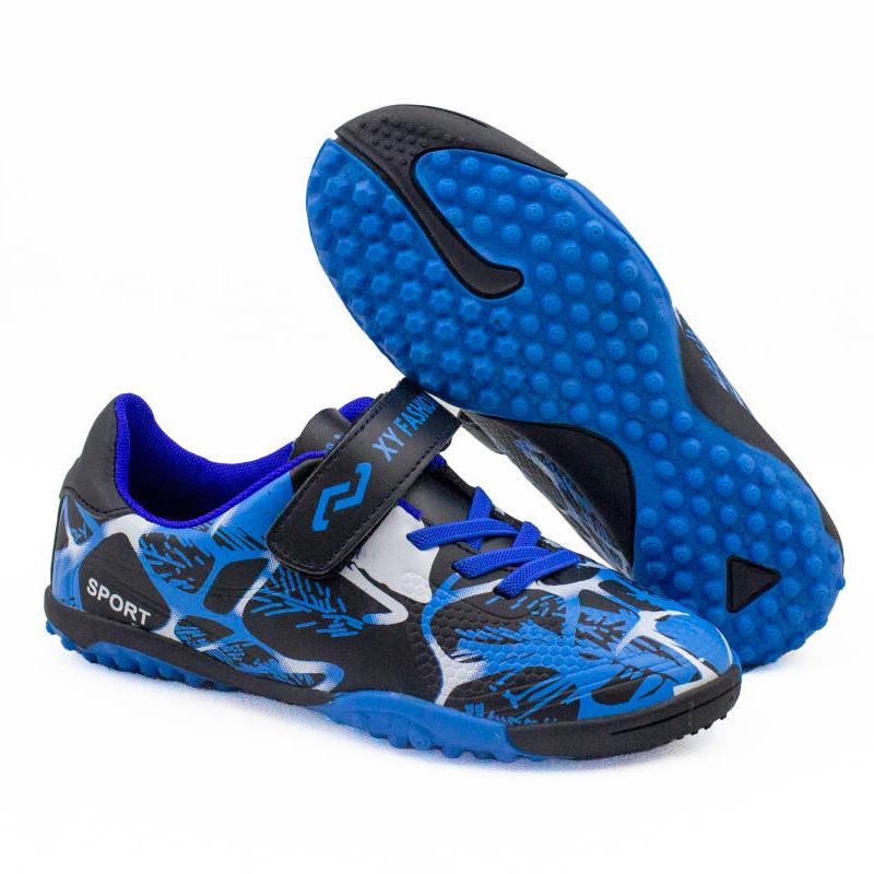 169 Children's Soccer Shoes With Low Cut Velcro Boys Girls Long Nail AG Sole FG Broken TF Flat Sports