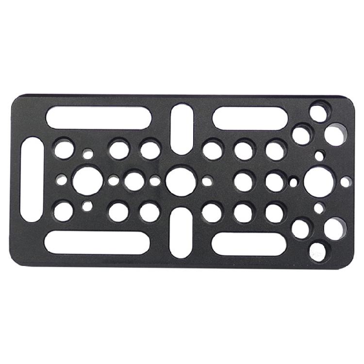 Camera Support Plate With Cold Shoe Attachment And 1/4in 3/8in Cheese Base Plate Tripod Mounting Plate