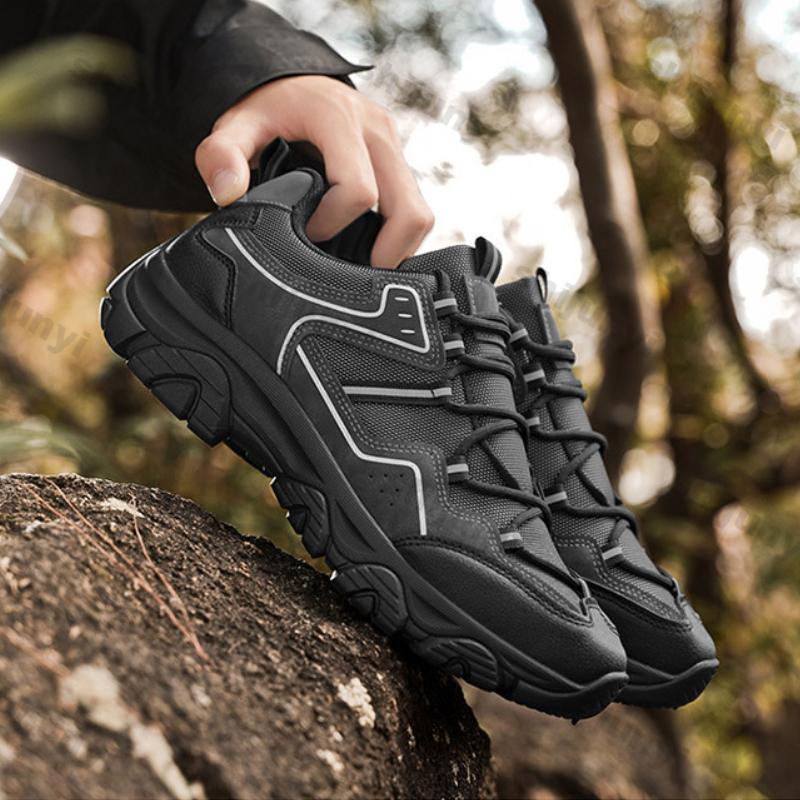 Fashion Men Shoes 2025 Spring Autumn New Fashion Breathable Mesh Non Slip Platform Sneakers Comfortable Lace-up Casual Running Shoes