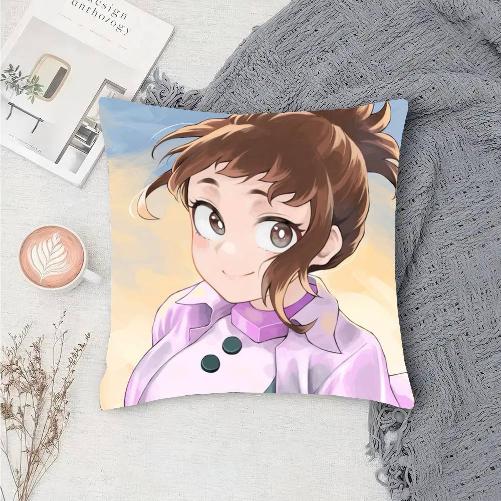 Ochaco Uraraka Anime My Hero A-Academia Pillow Case Sofa Cushion Cover Room Home Decoration