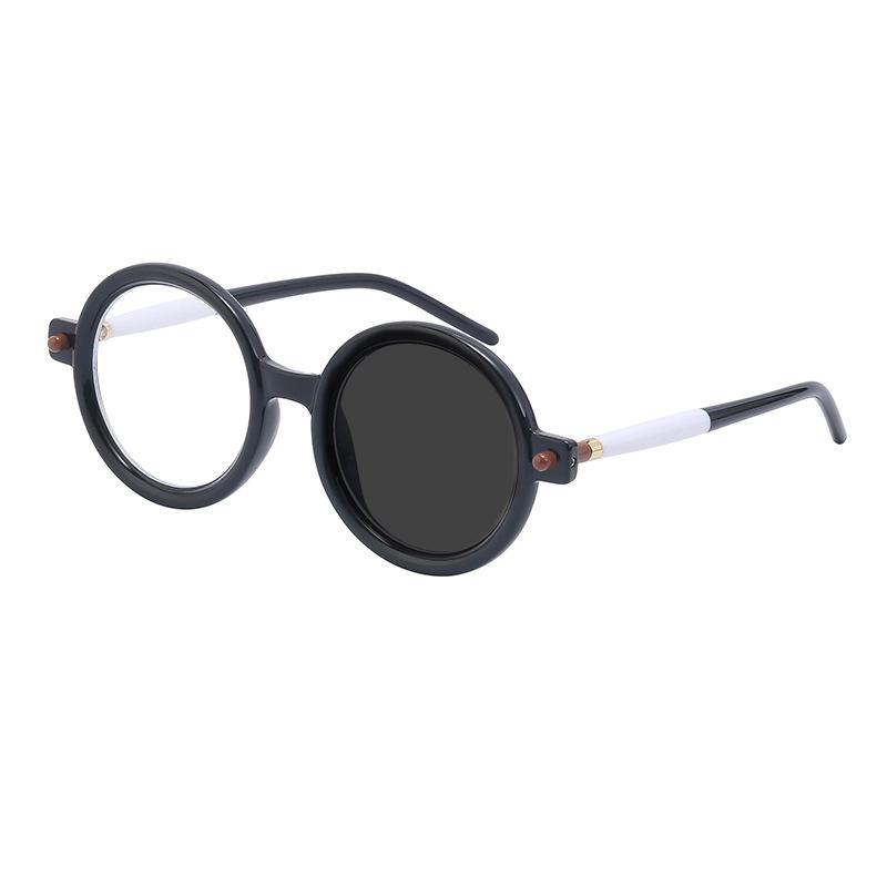 High Quality Luxury Design Retro Round Anti Blue Light Photochromic Reading Glasses For Men Computer Presbyopic Eyeglasses Women