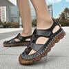 2024 Leather men's shoes summer new large fashion casual sports sandals Fashion outdoor beach men's walking shoes38-46