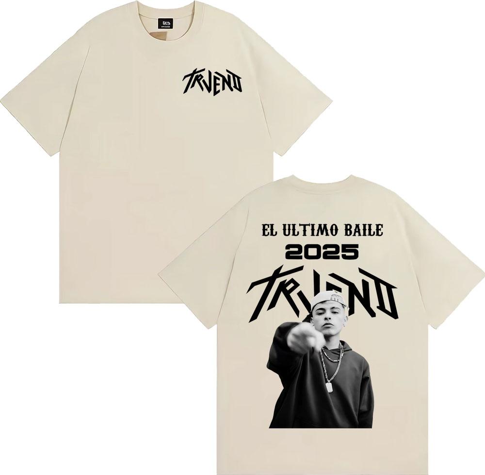 2025 Summer Rapper Trueno El Ultimo Balie World Tour Men Women Harajuku Hip Hop Oversized T-shirts Casual Comfort Loose T-shirt S